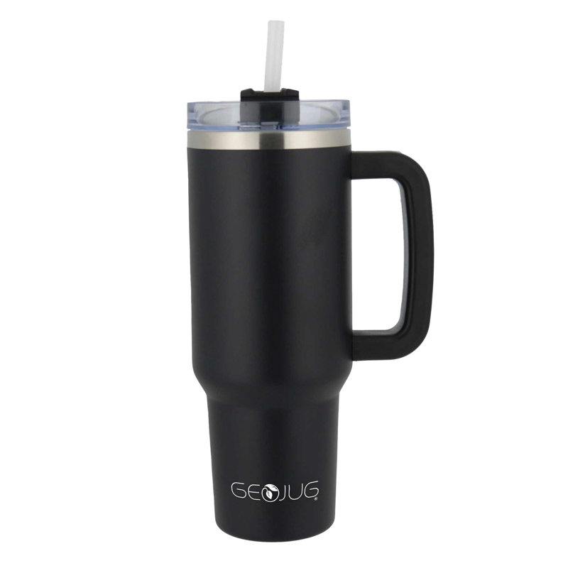 Houston Tartan Crest 40 oz Insulated Tumbler with Handle